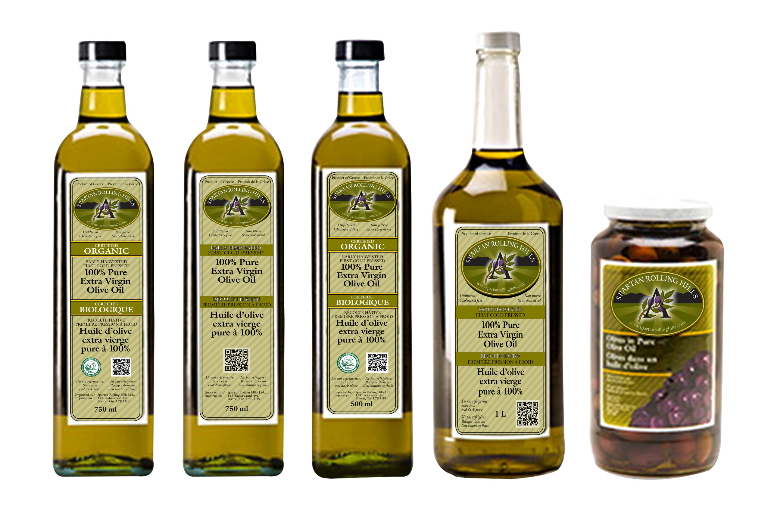 SRH Organic, Regular and Olives in EVOO